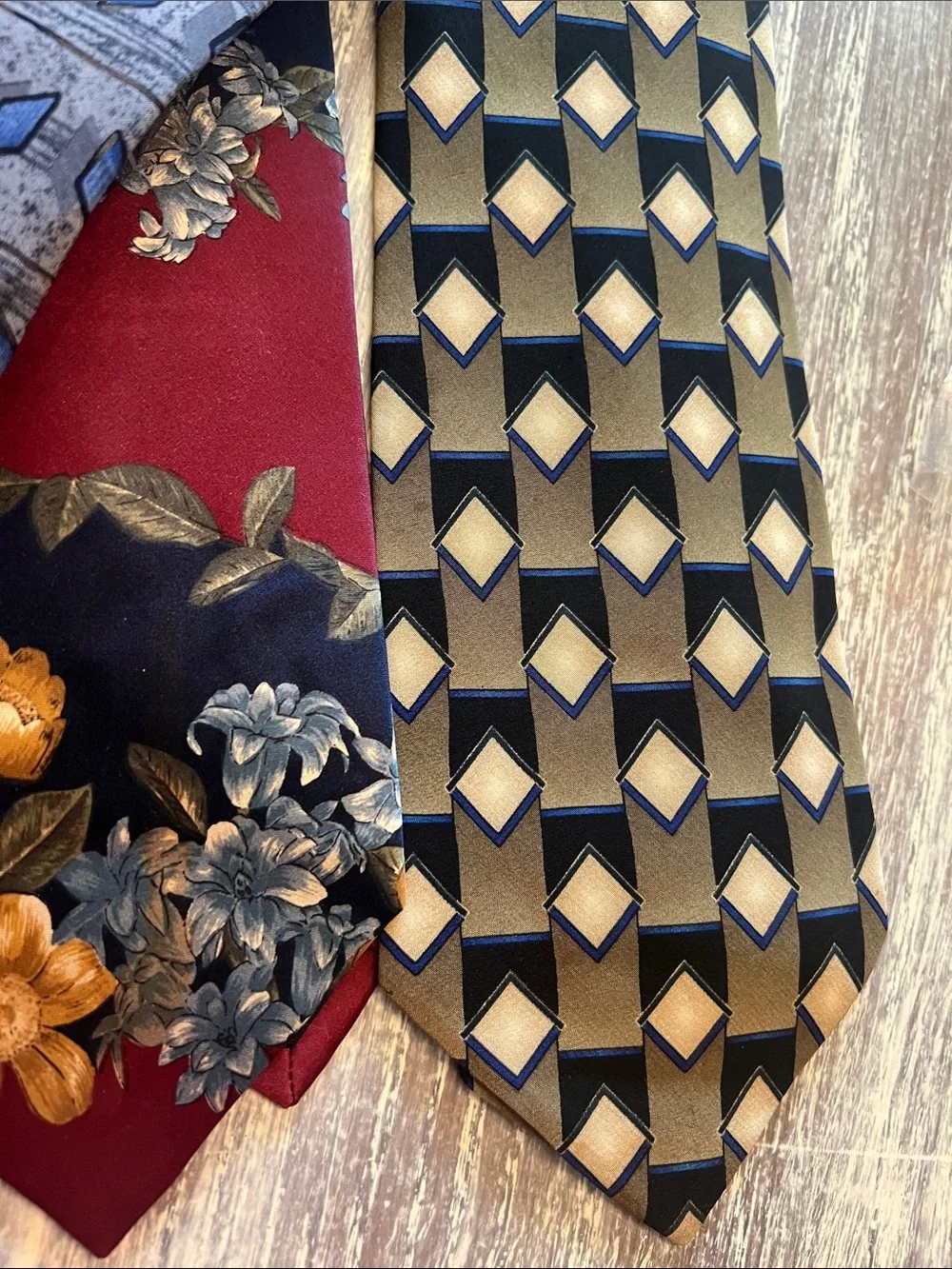 Assorted Men's Silk Ties - Blue, Red, Brown, Gold Patterns new in pkgs